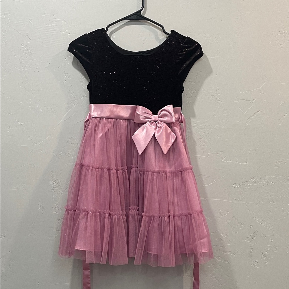 Jona Michelle Black and Pink Formal Dress
